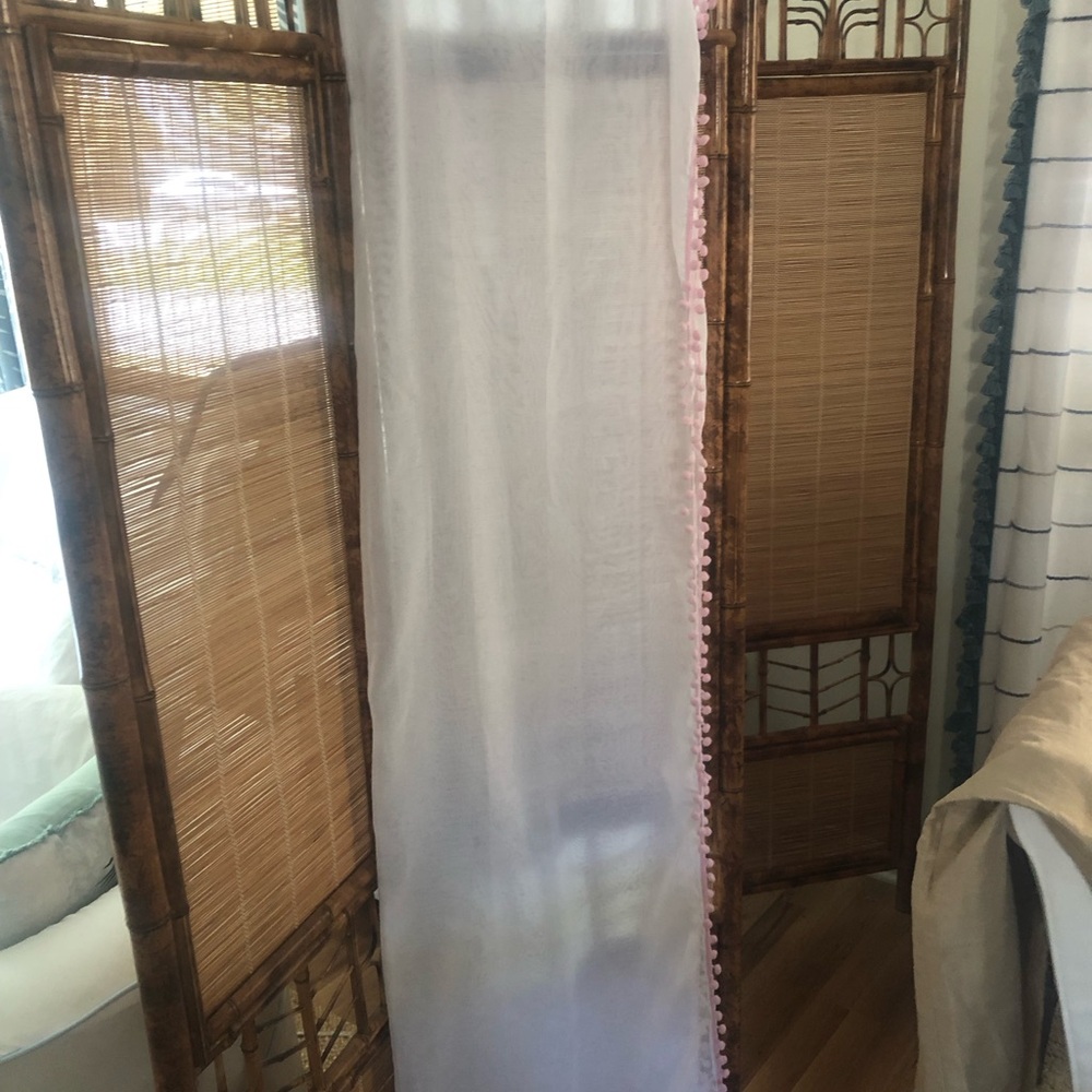 Sheer white curtain